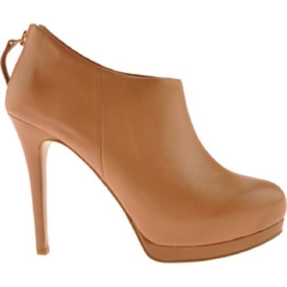 Nine West Haywire Tan Leather Ankle Bootie Women’s Size 9